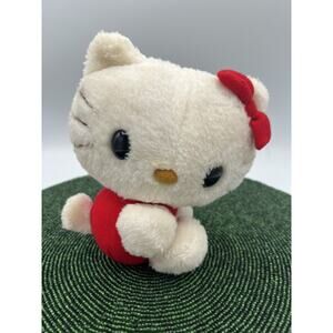 Vintage Hello Kitty Plush Sanrio 1976 Red Outfit Small Collectible Toy